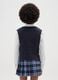 Girls' blue mix regular fit gilet_1