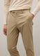 Beige regular fit twill and stretch cotton trousers_3
