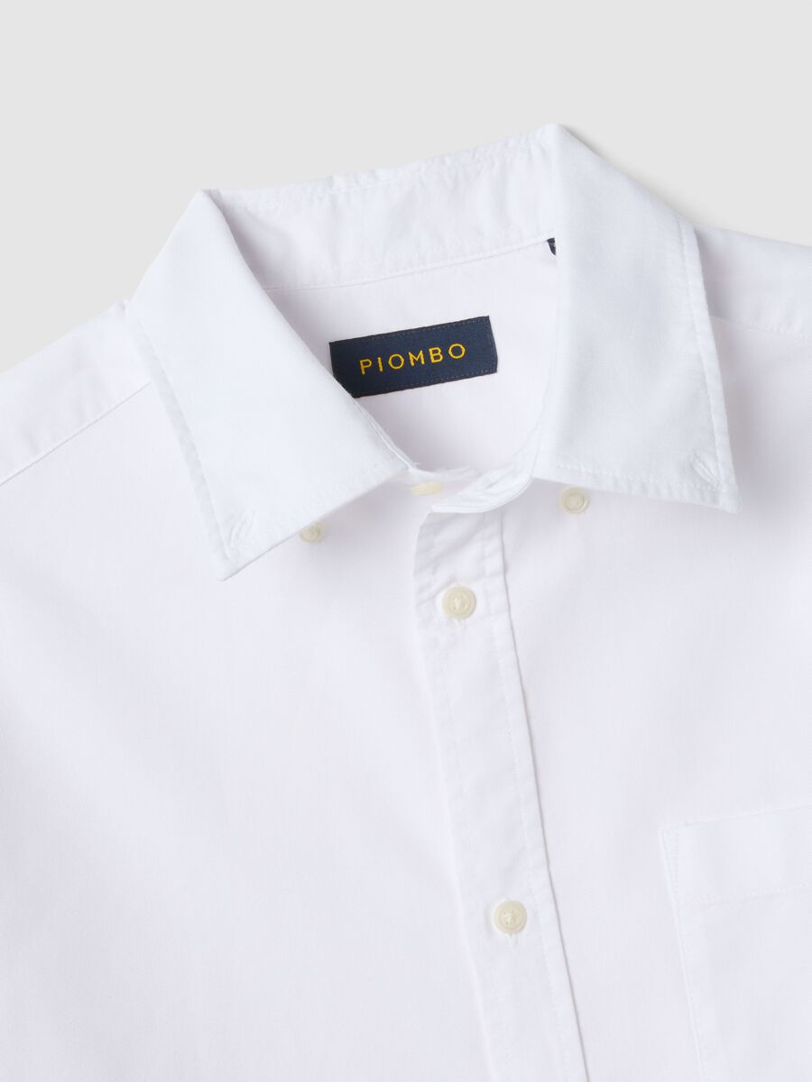 White pure cotton regular fit shirt_1
