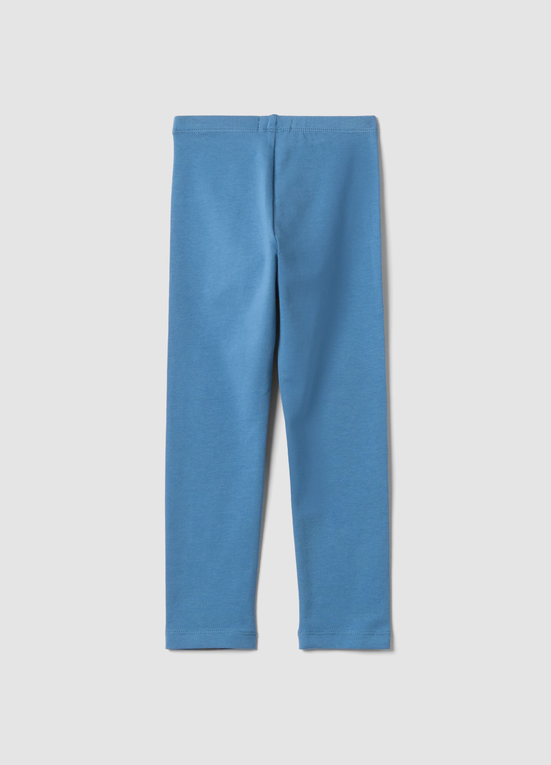 Leggings azzurri in cotone elasticizzato skinny fit