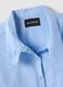 Pure cotton light blue regular fit shirt with bow collar_1