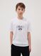 Boys' White Pure Cotton T-shirt Relaxed Fit Knicks_0