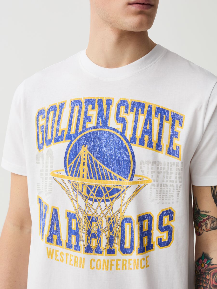 T-shirt with NBA Golden State Warriors print_1