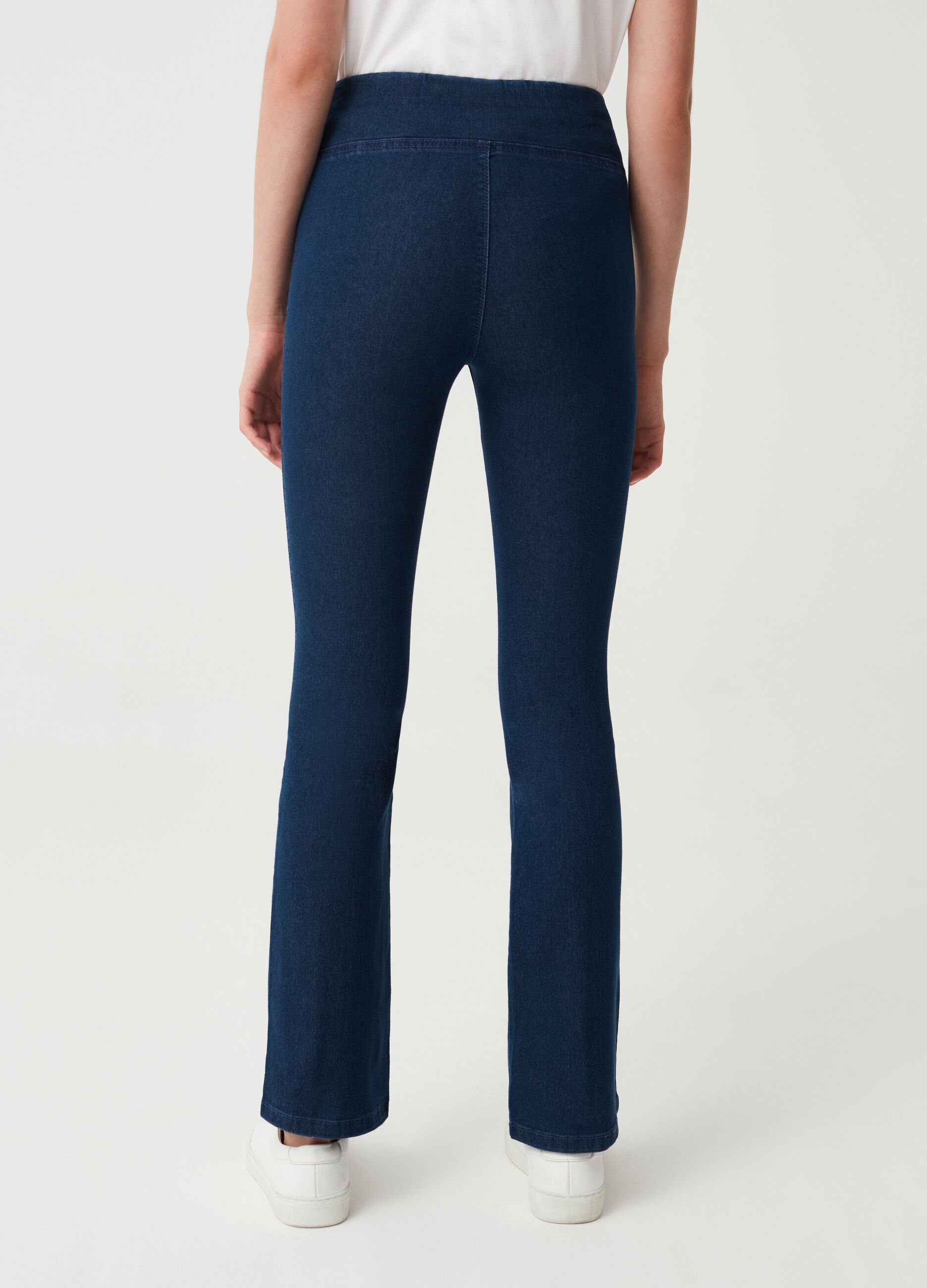 Jeggings flare fit a vita alta_2