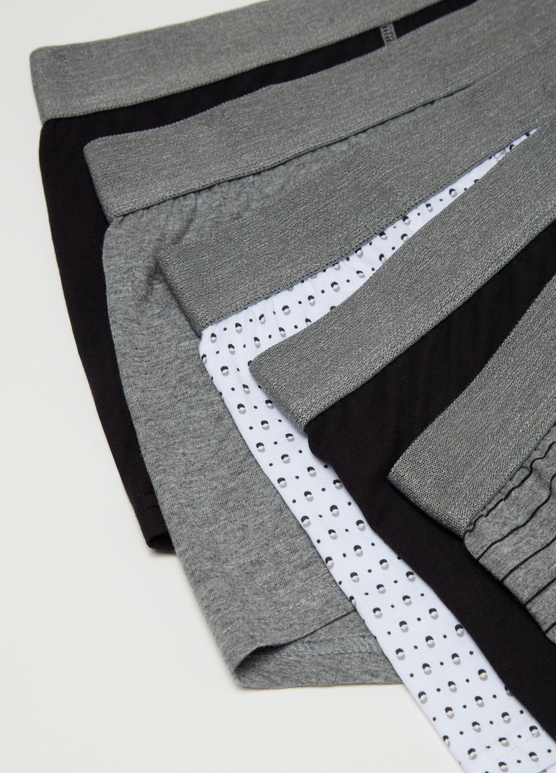 Five-pack boxer shorts in organic cotton with striped pattern