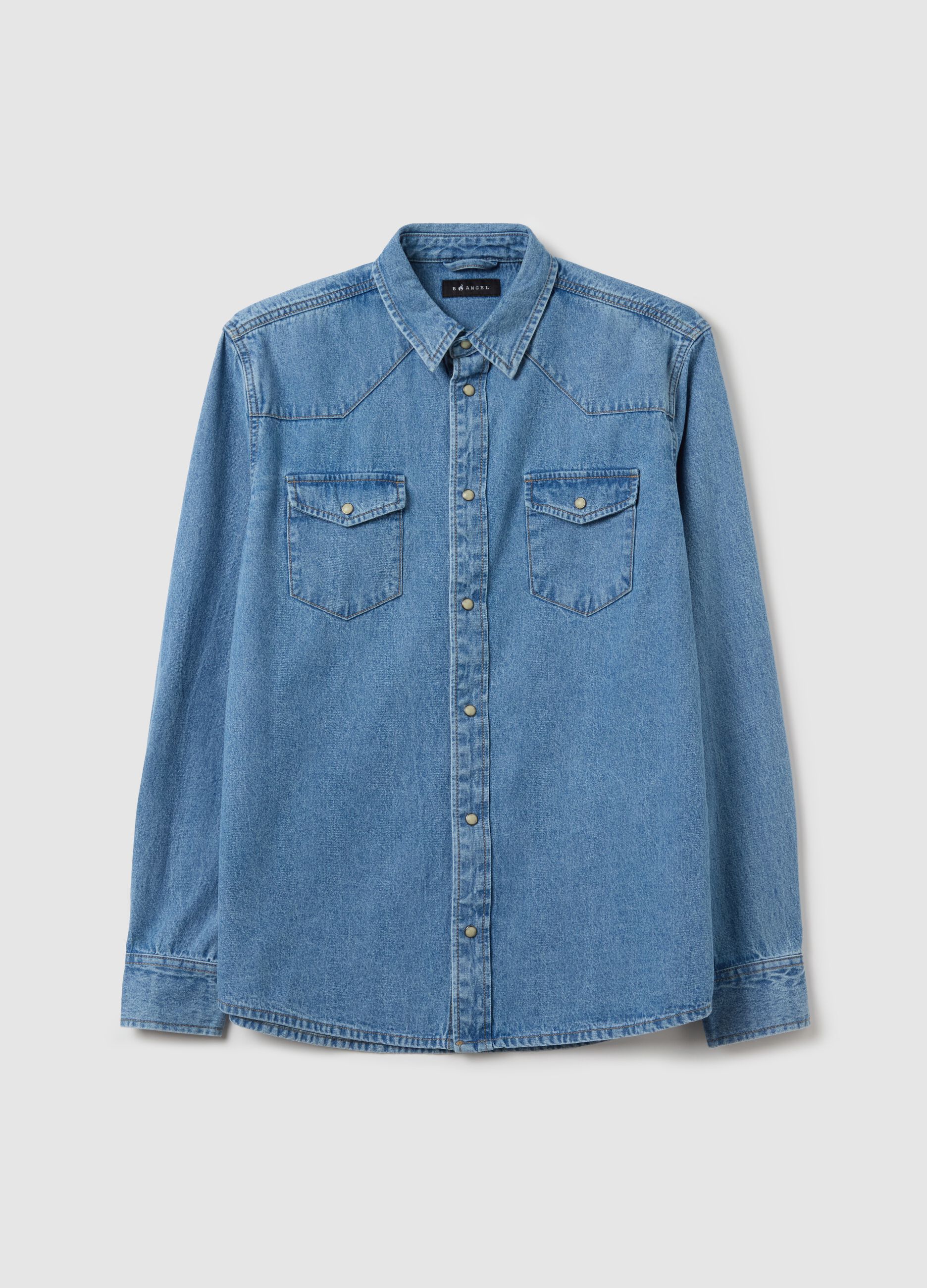 Camicia western in denim