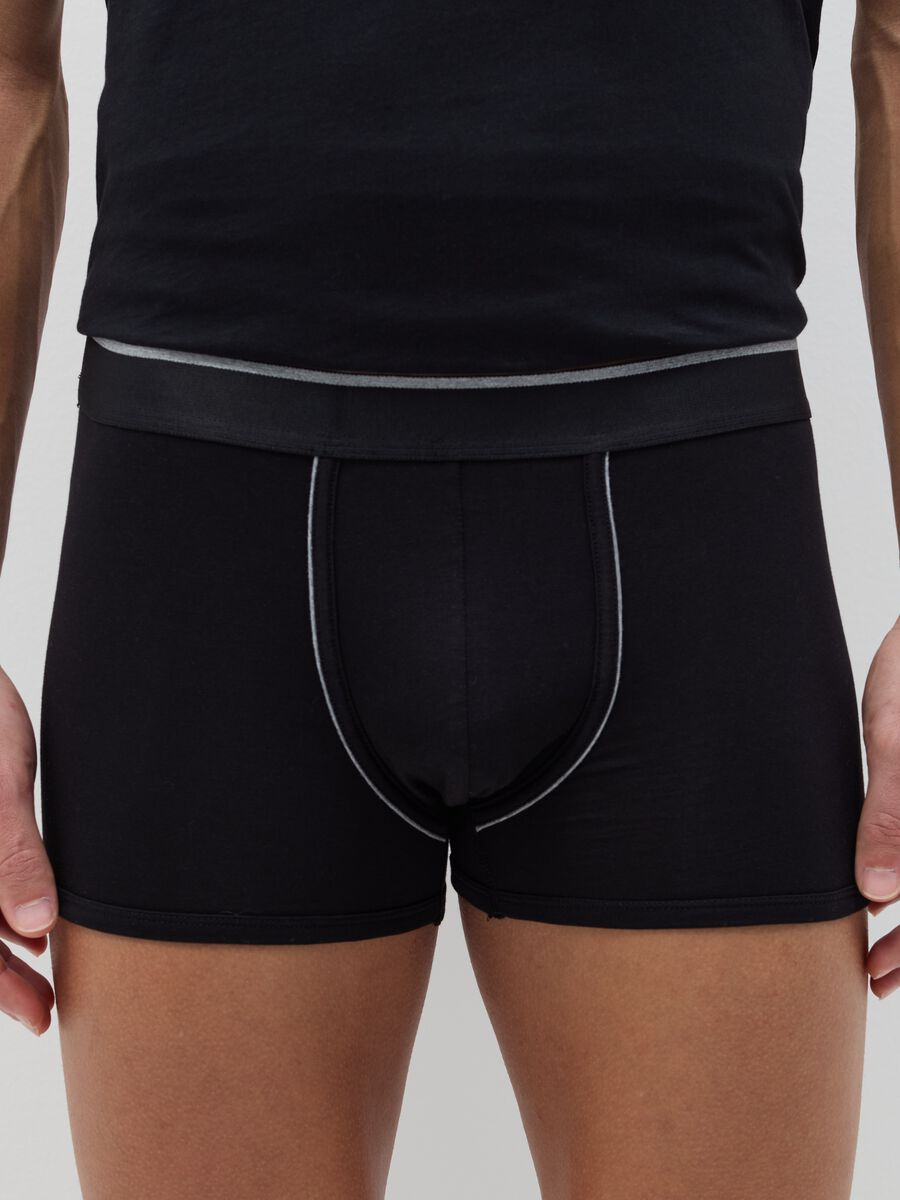 Two-pack boxer shorts in Supima cotton with contrasting piping_1