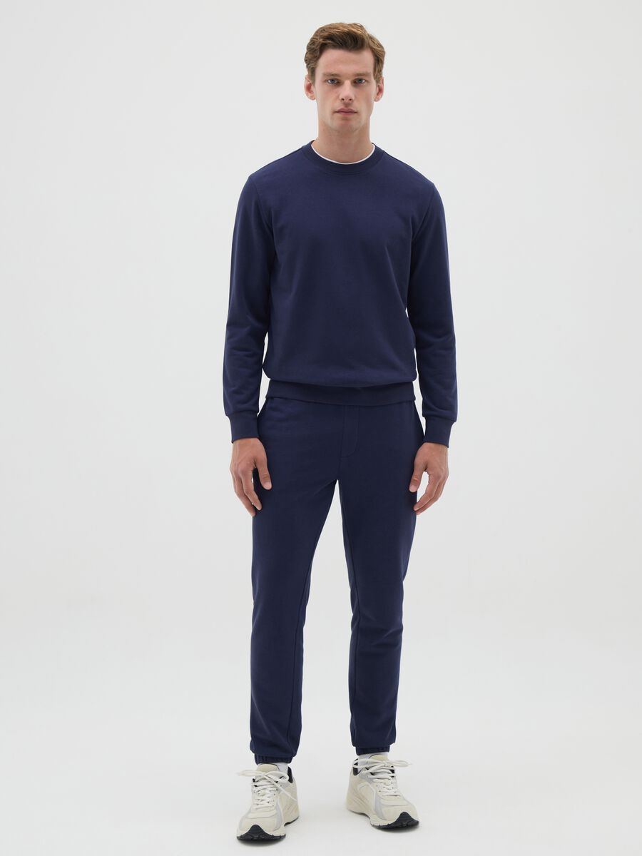Felpa girocollo blu_2