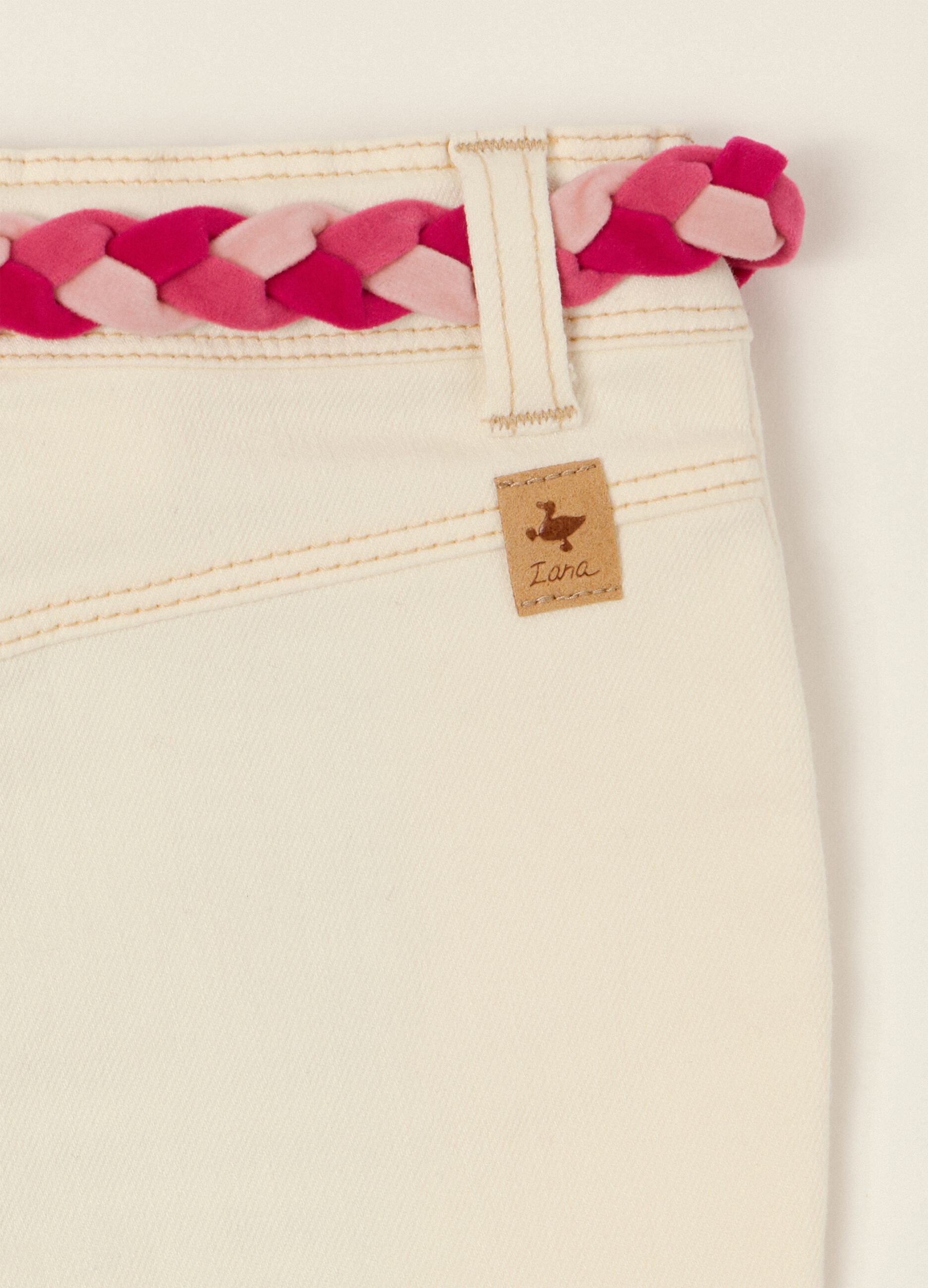 Baby girl stretch cotton-viscose denim jeans with a flared fit