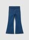 Girls' Blue Denim Flare Jeans_1