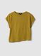 Green regular-fit cotton and linen blend short-sleeve T-shirt_4