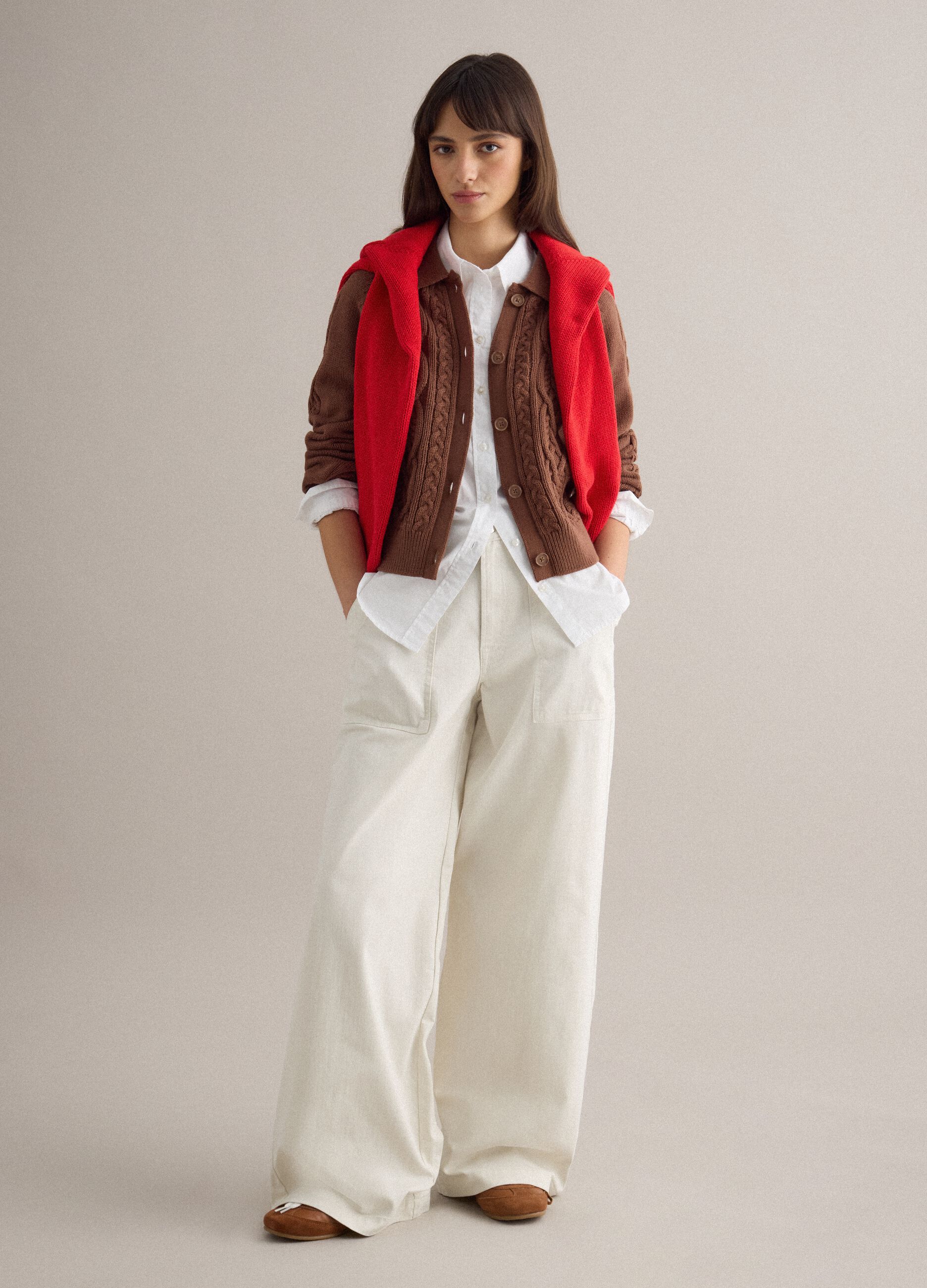 White Stretch Cotton Chinos Regular Fit