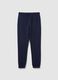 Joggers da uomo in misto cotone blu regular fit_4