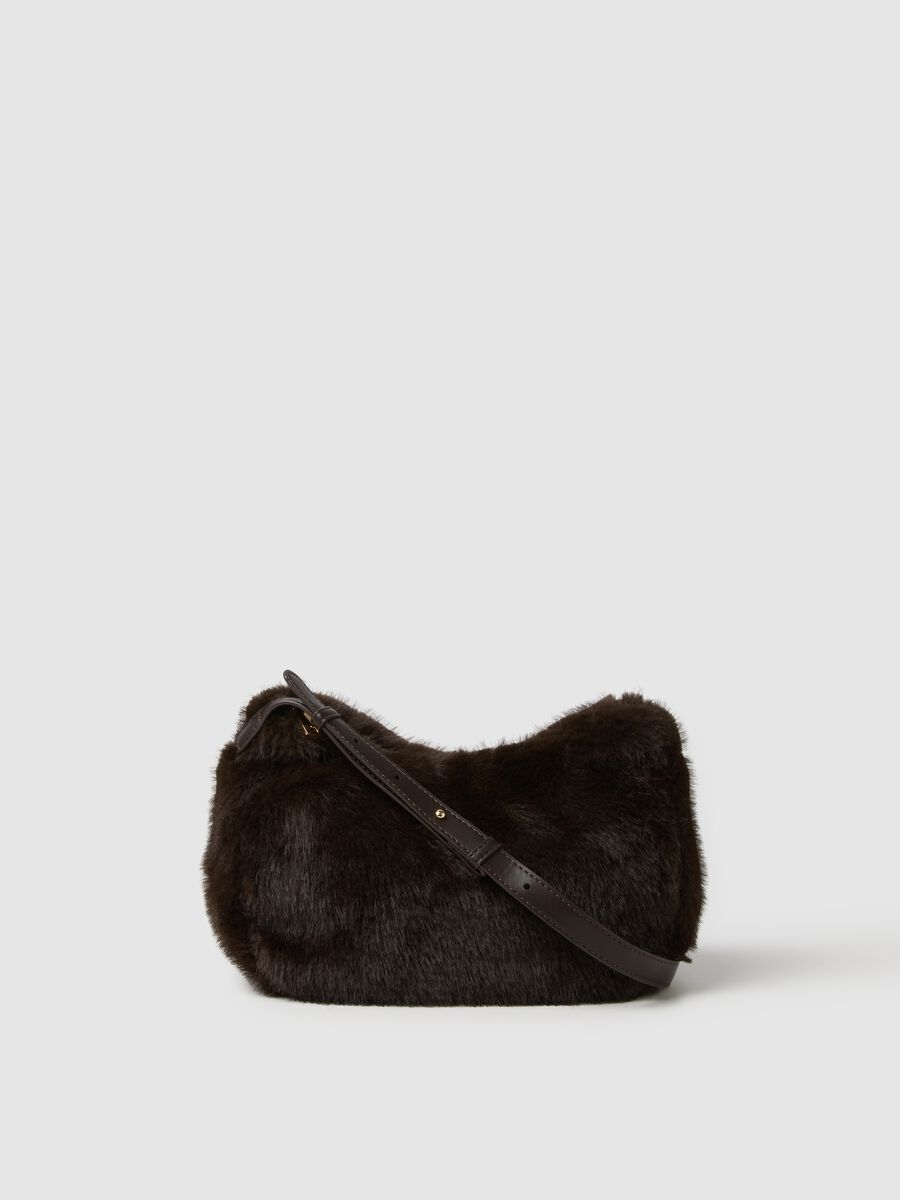 Brown crossbody bag with zip_0