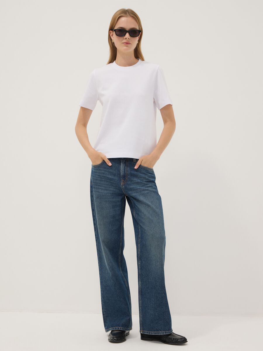 White relaxed-fit pure cotton short-sleeve T-shirt_2