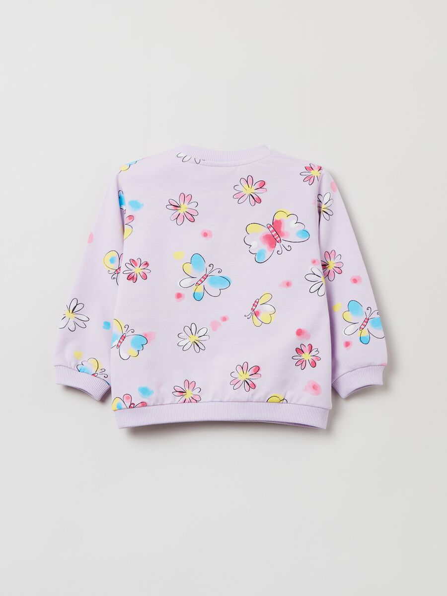 French terry sweatshirt with butterfly print_2