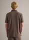 Brown short sleeve stretch cotton polo with regular fit_2