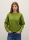 Green regular fit pullover with round neckline_2