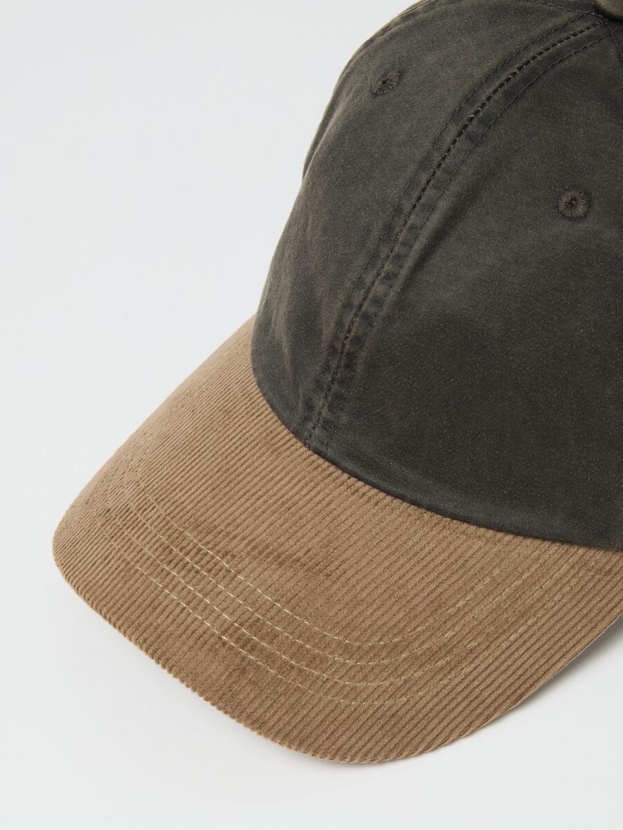 Cappello marrone da baseball in cotone_1