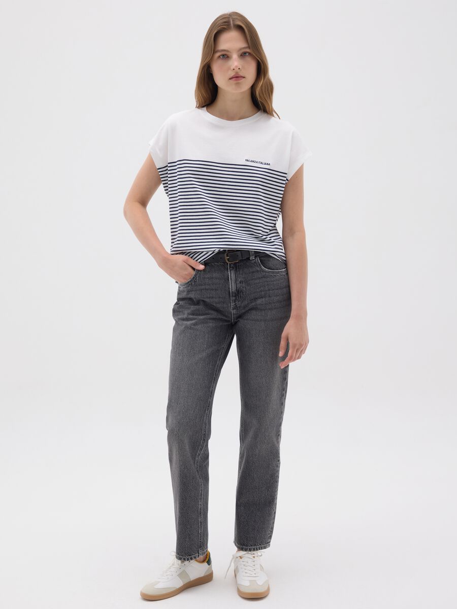 Multicolour Pure Cotton Women's T-shirt_1