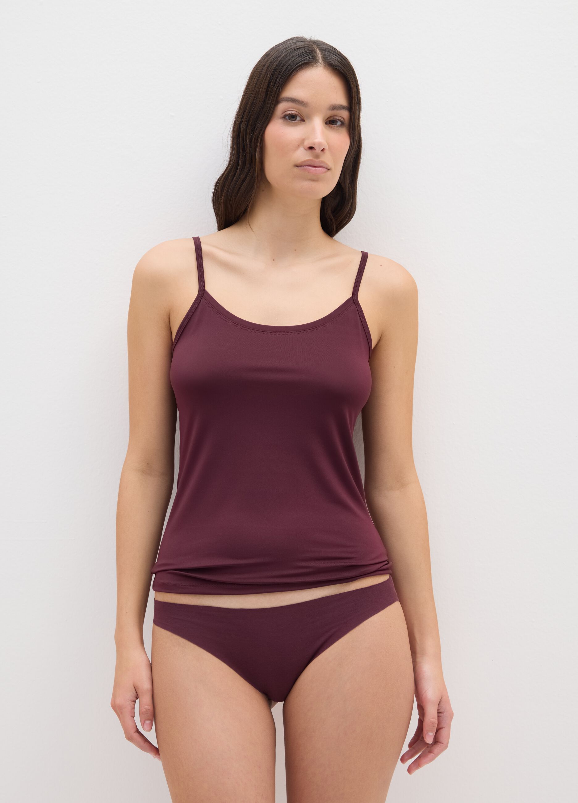 Purple stretch cotton Brazilian briefs