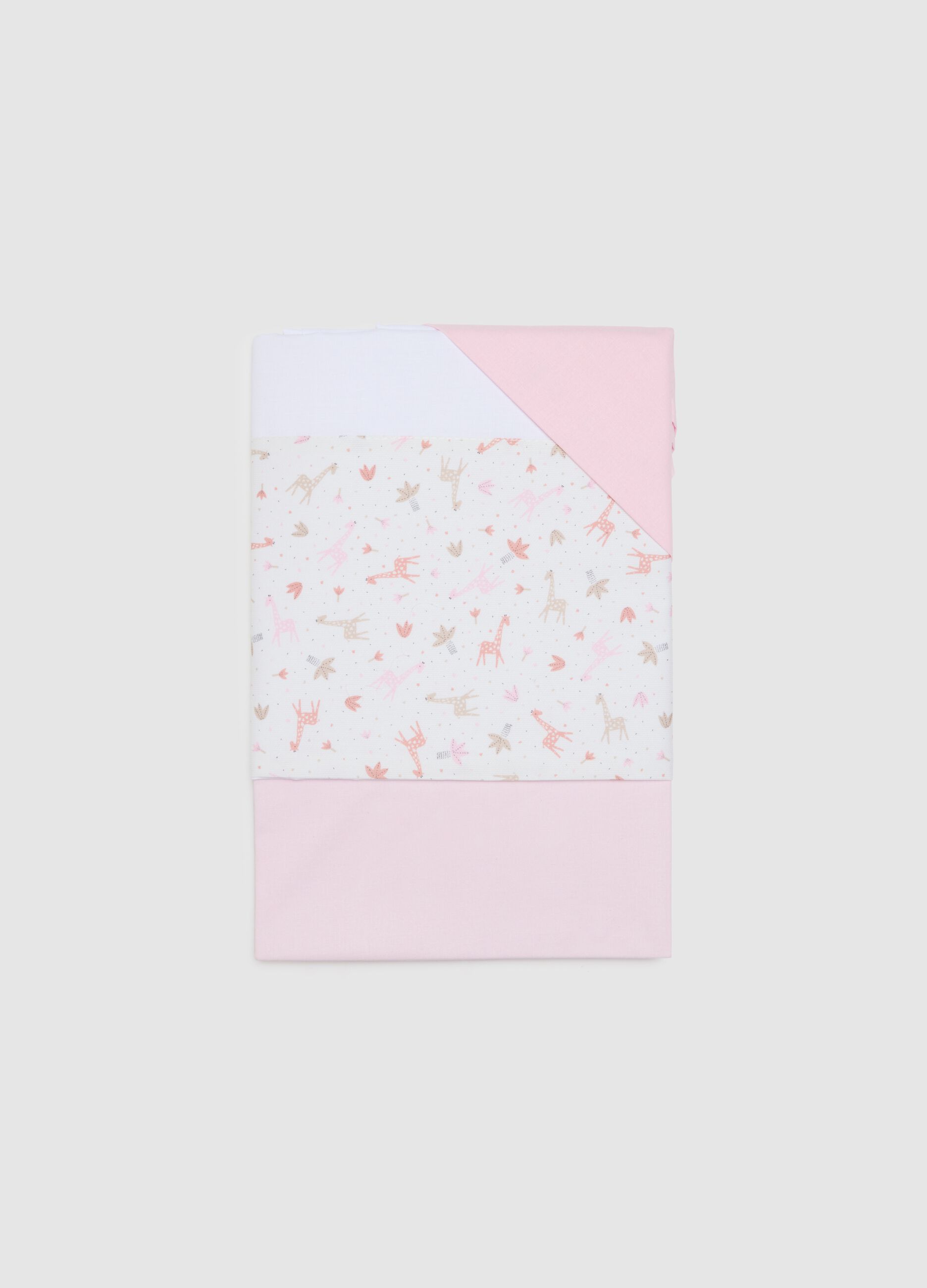 Multicolour pure cotton newborn sheet set