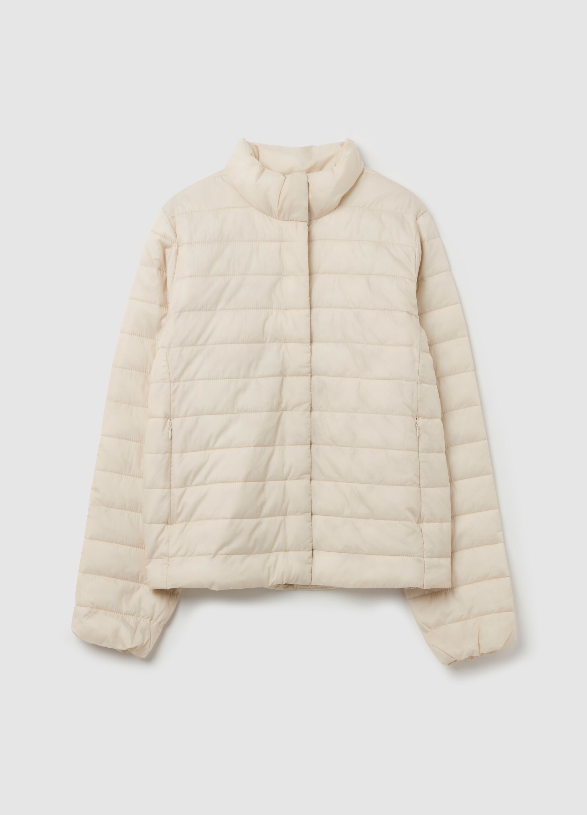 Ultralight short down jacket with high collar