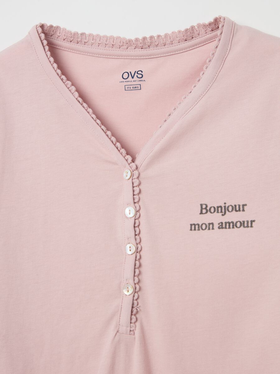 Cotton pyjamas with granddad neckline_1