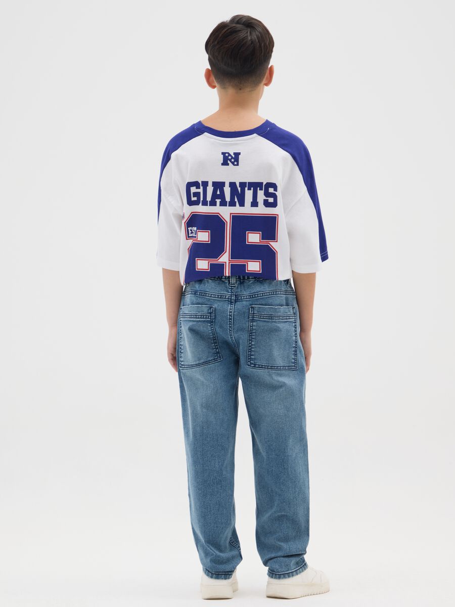 Jeans da ragazzo in denim blu comfort fit_1