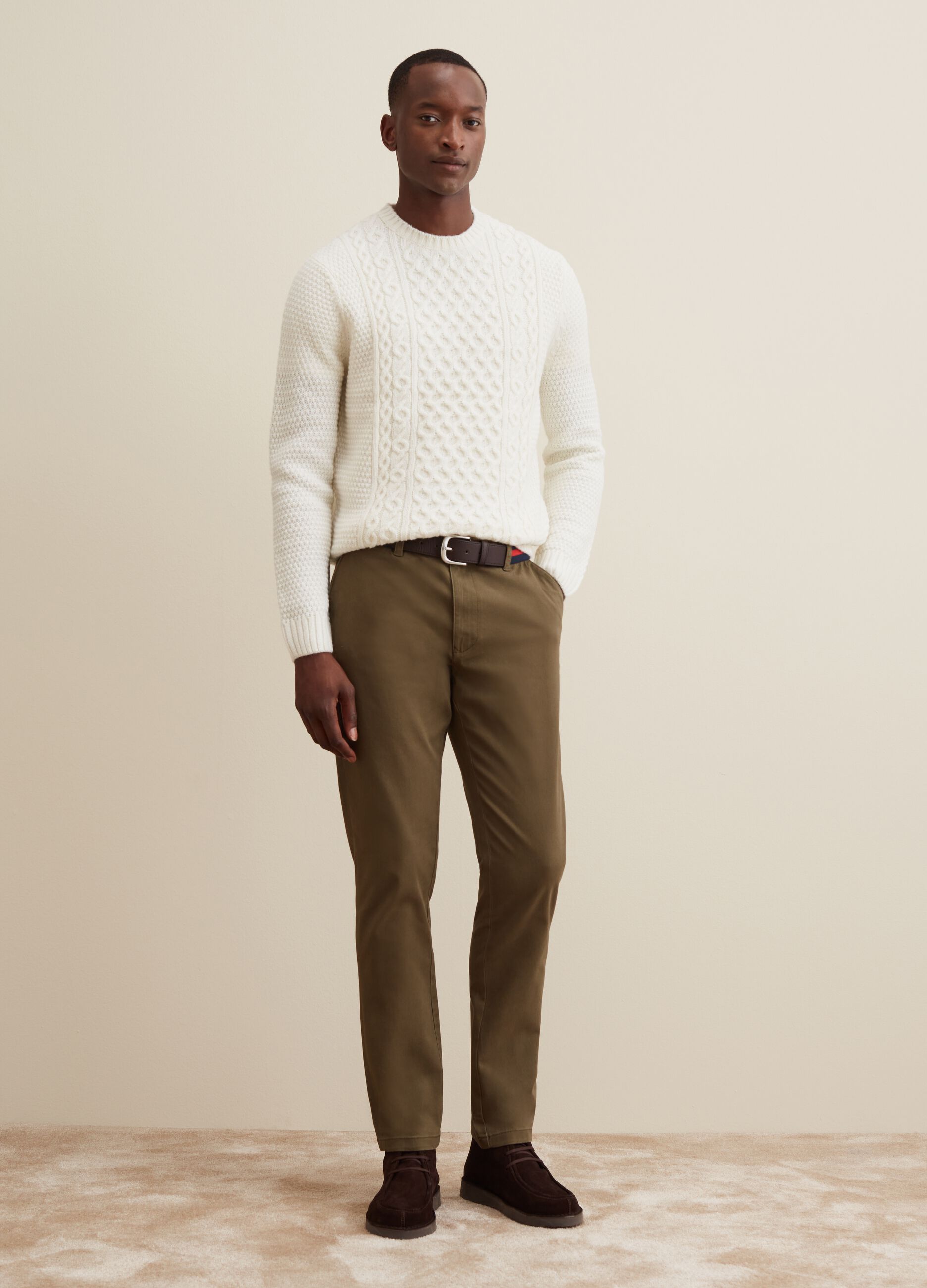 Pantaloni chino in cotone stretch_0