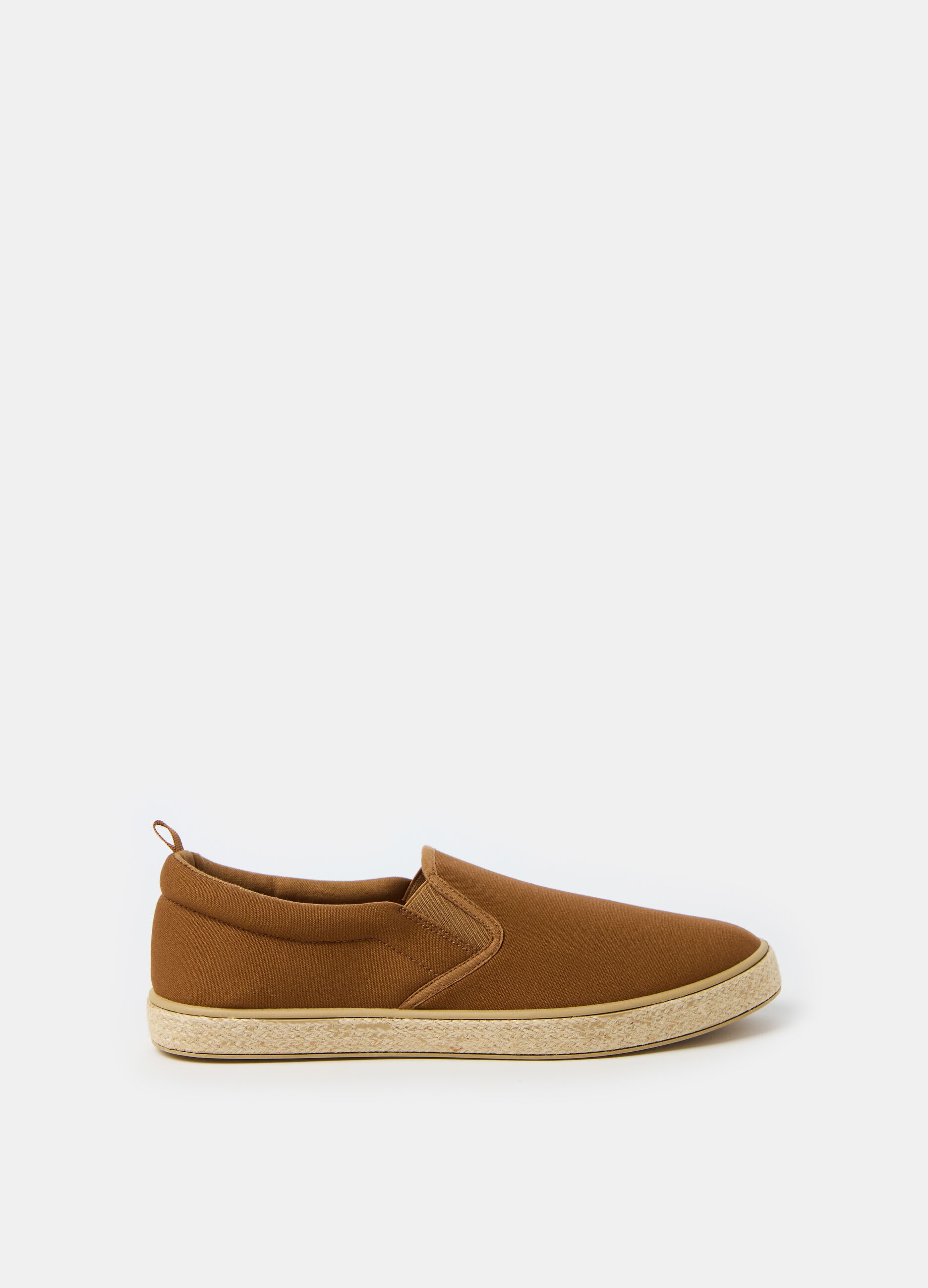 Slip-on in cotone tinta unita