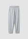Grey pure cotton joggers, regular fit_4