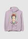 Purple Hoodie with Frida Kahlo Print_4