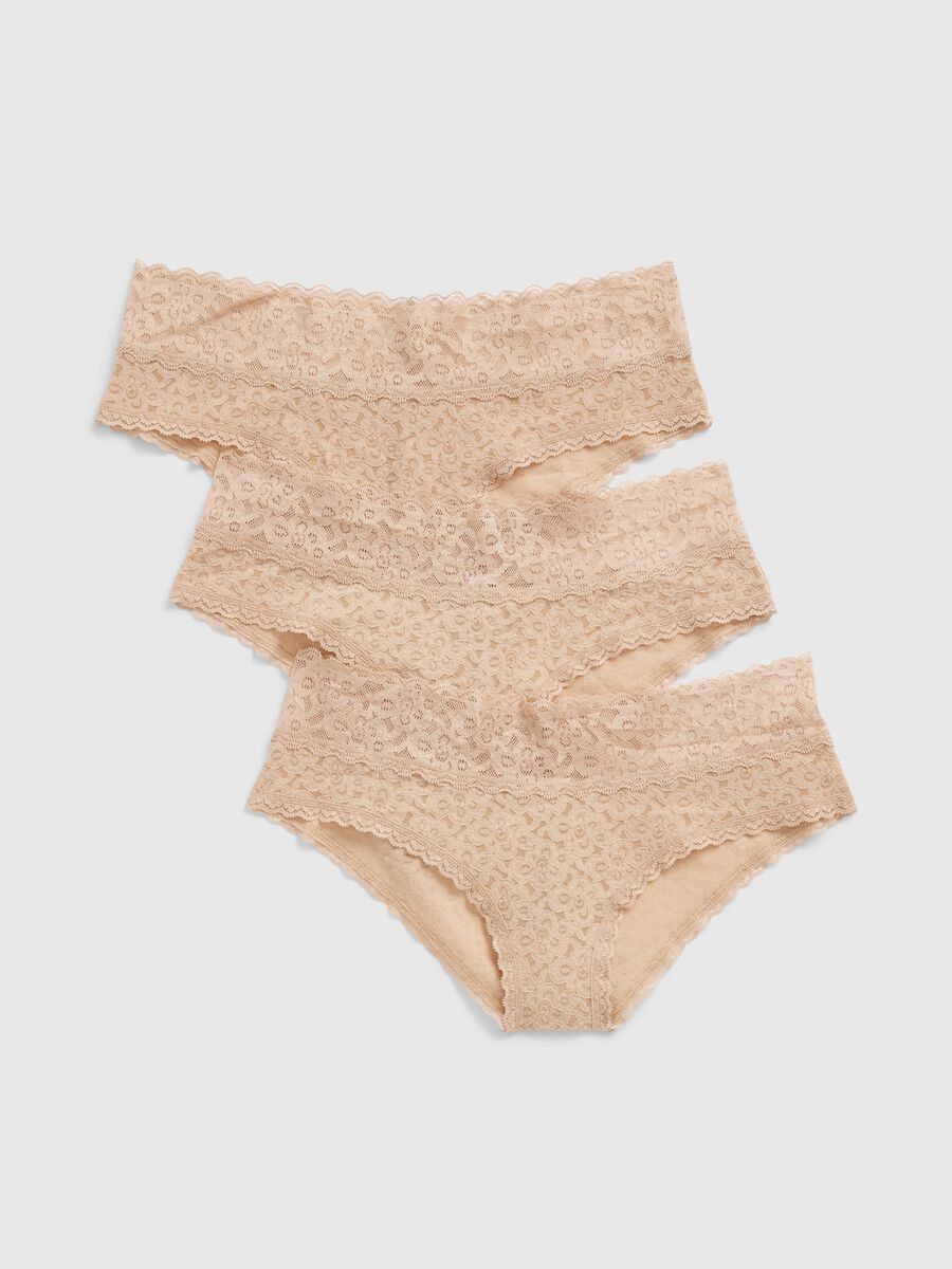 Three-pack knicker shorts in lace_0