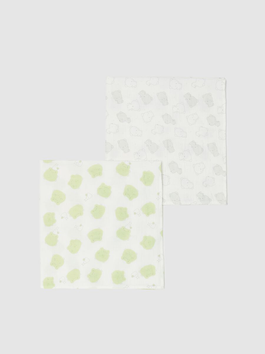 Two-pack blankets in muslin with animals print_0
