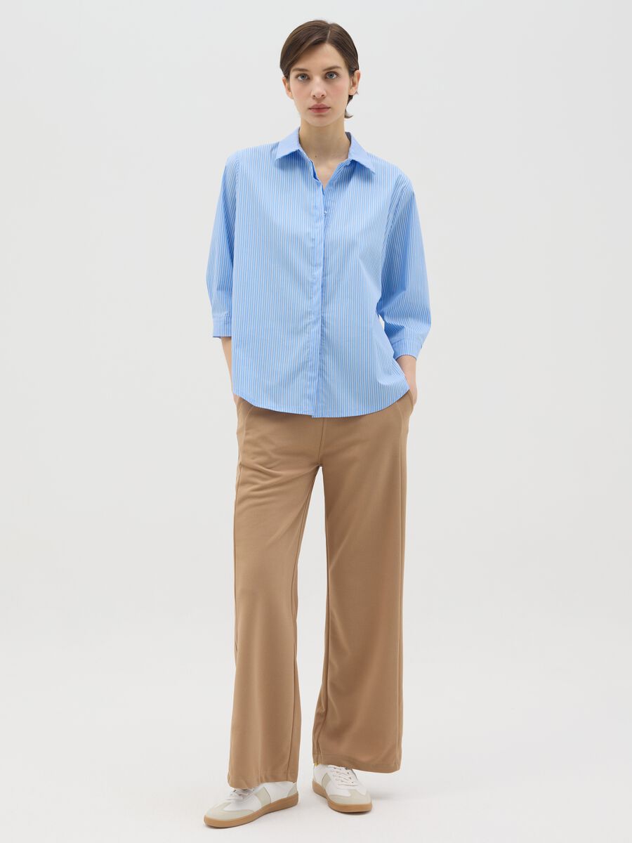 Beige palazzo trousers with pockets_0