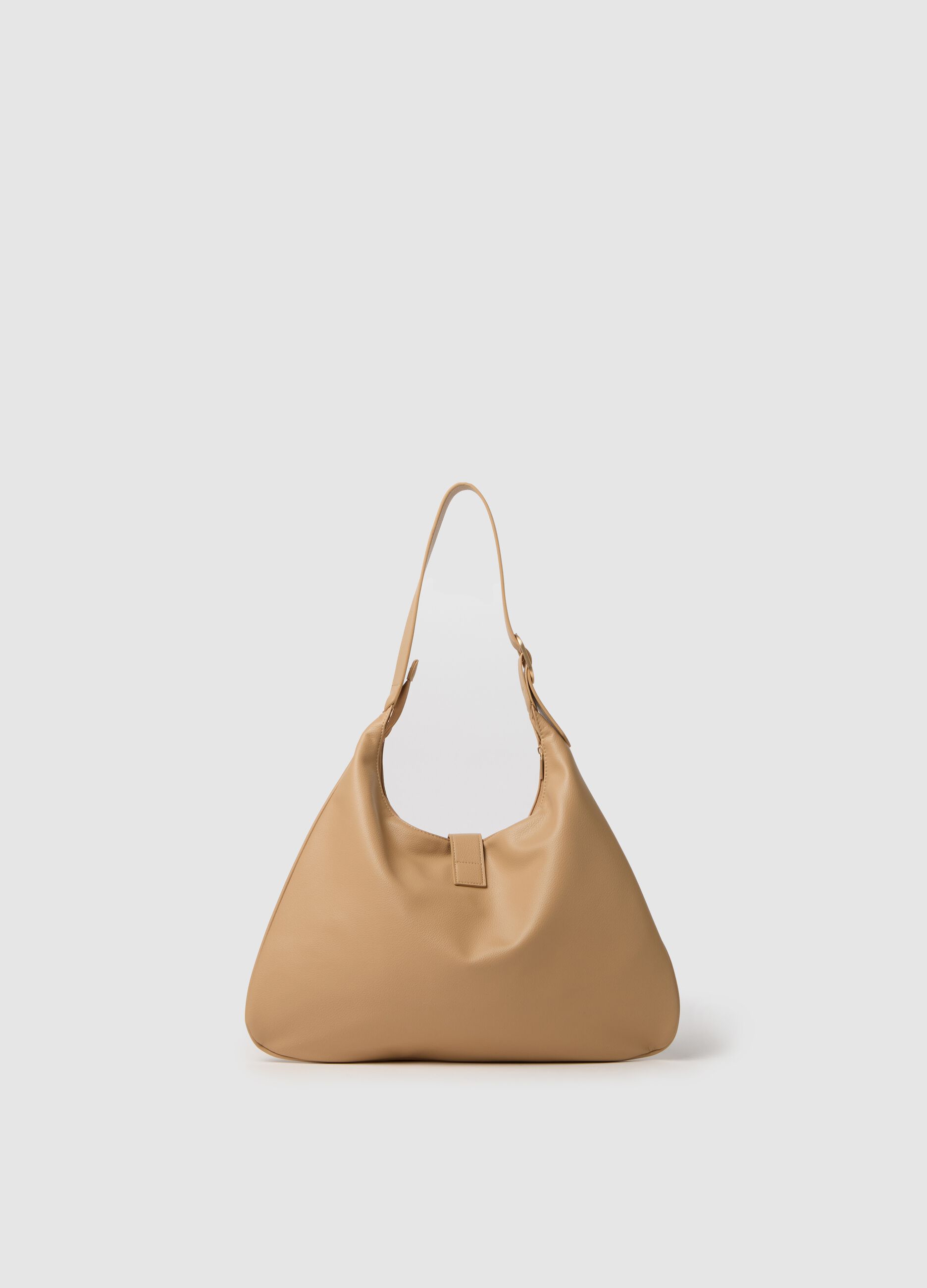 Beige hobo bag