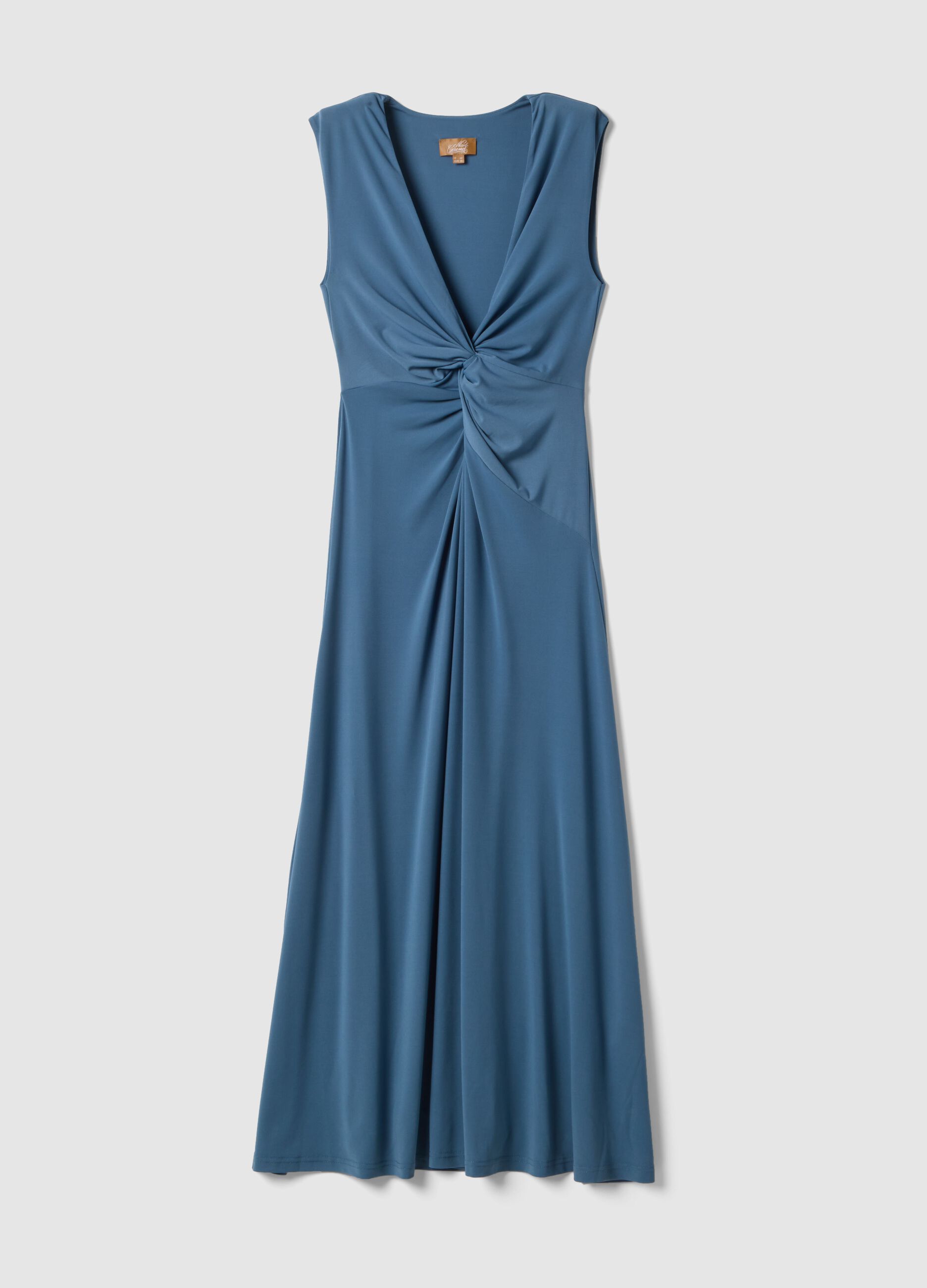 Blue maternity dress in stretch fabric