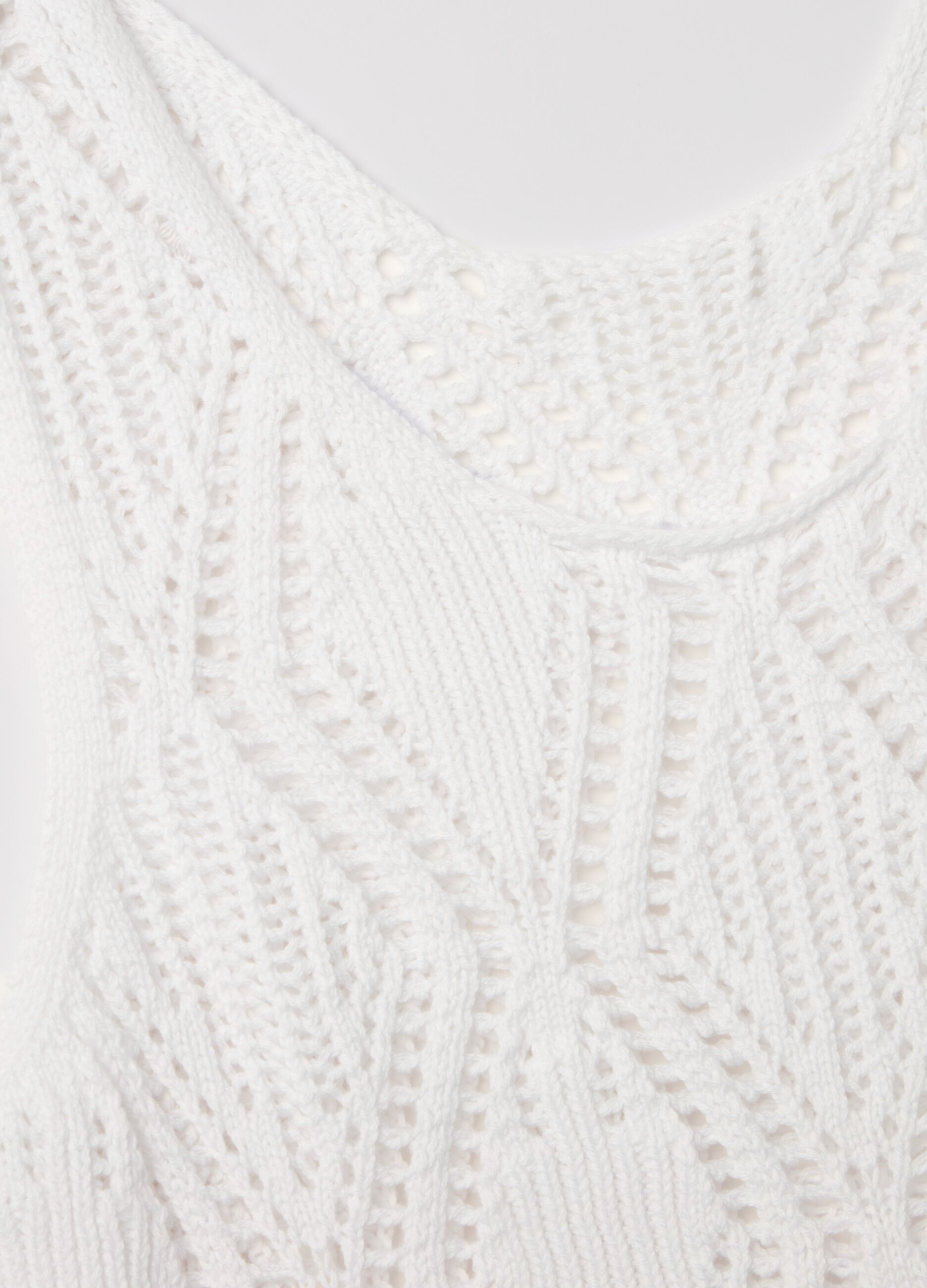 White crochet tank top