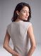 T-shirt fitted bianca in modal elasticizzato a costine ALTAVIA STUDIO_4