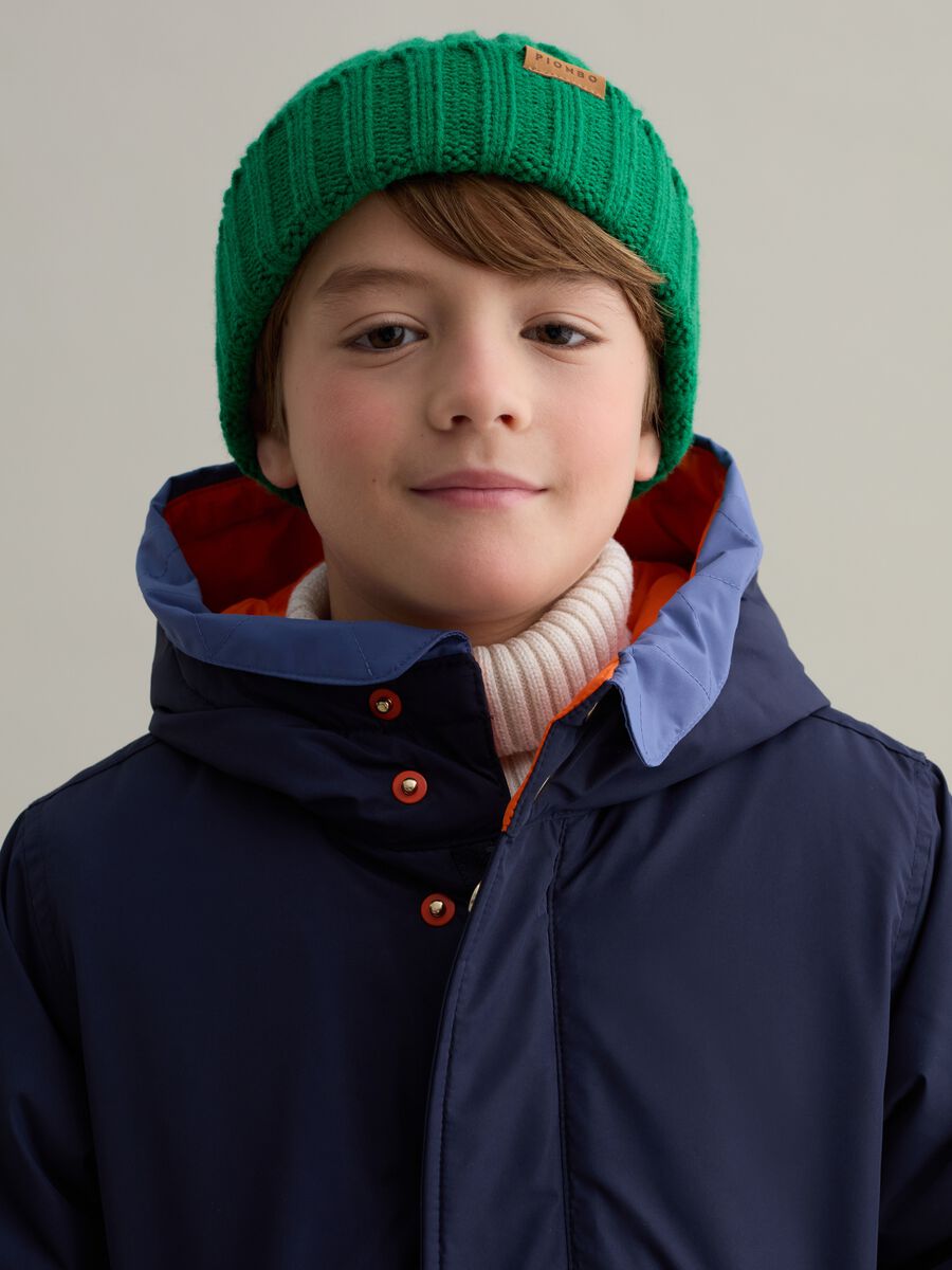 Parka with hood and logo patch_2