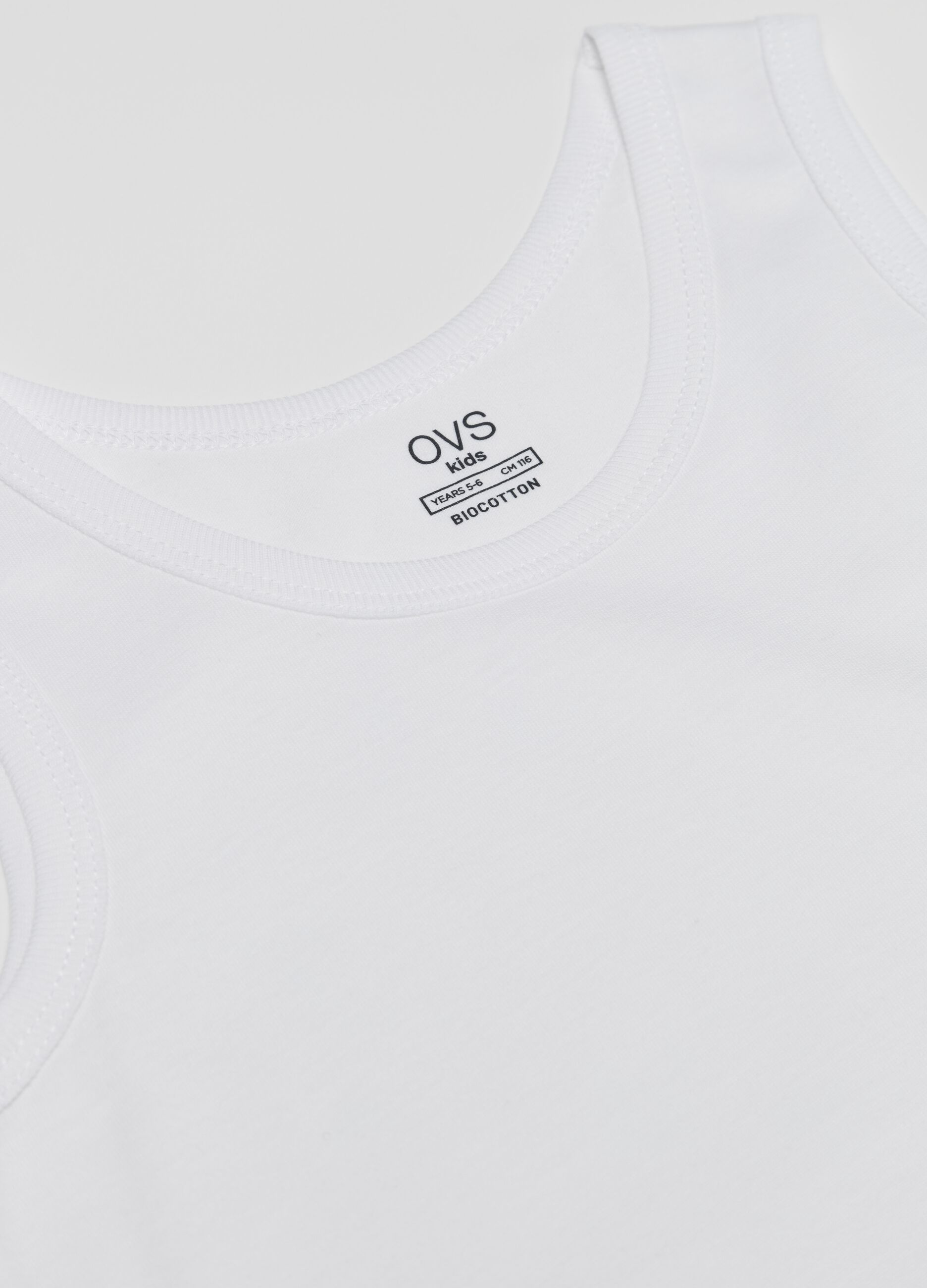 Two-pack racerback vests in organic cotton