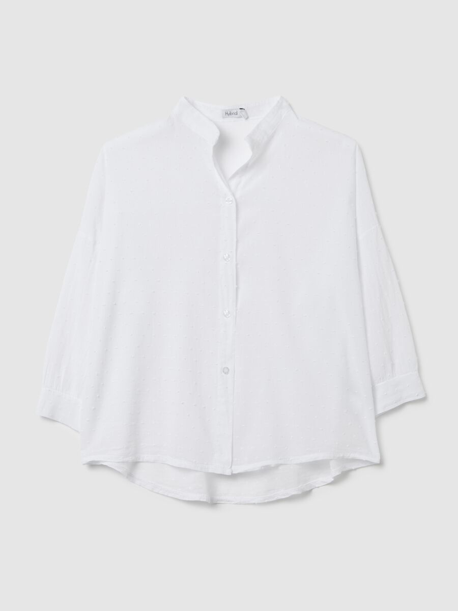 Camicia da donna in puro cotone bianca regular fit_0