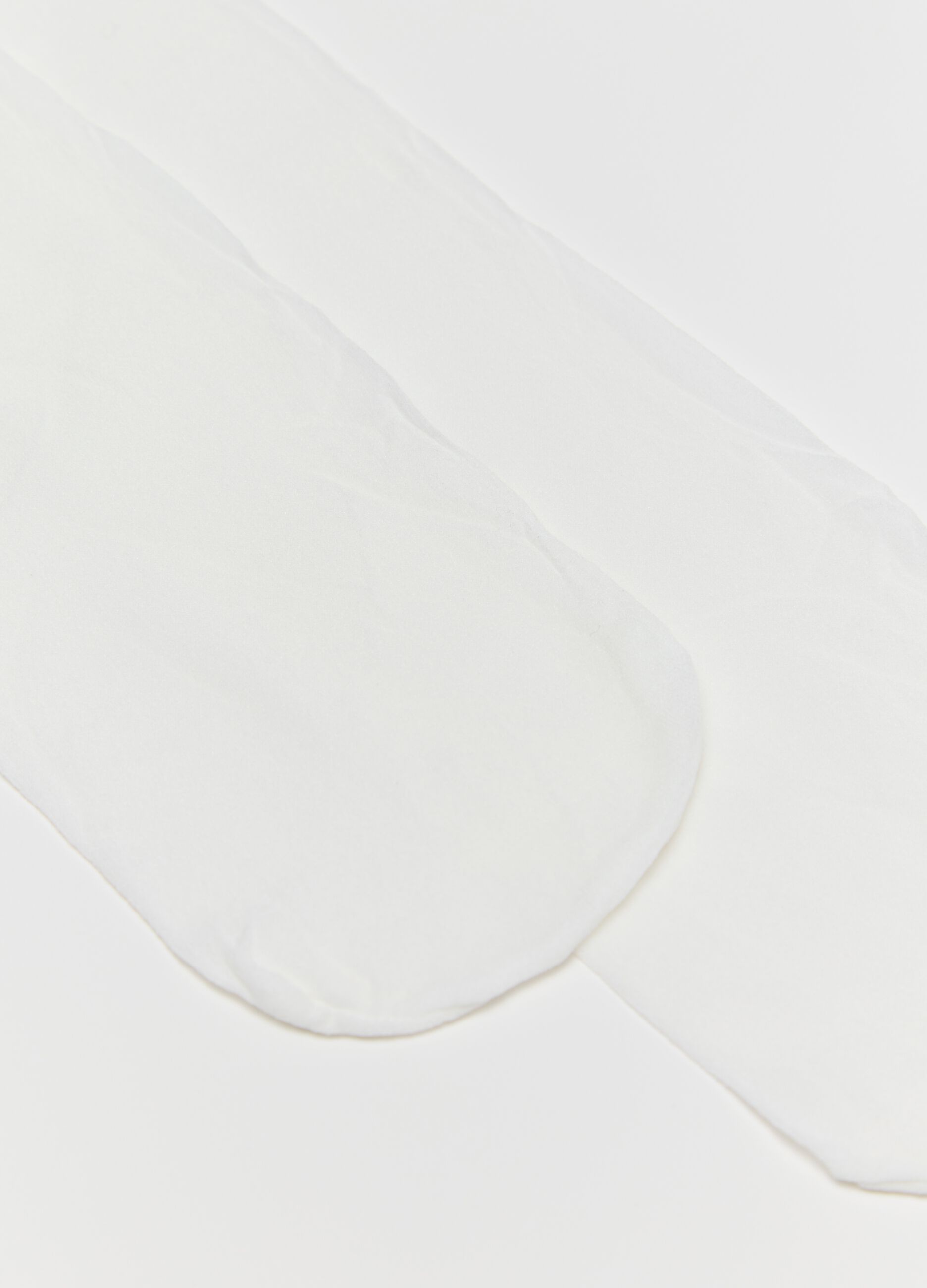 Two-pack white and pink tights in microfibre