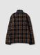 Blue and red checked sherpa-collar sweatshirt, regular fit_2
