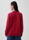 Regular fit red pure cotton crew neck jumper_2