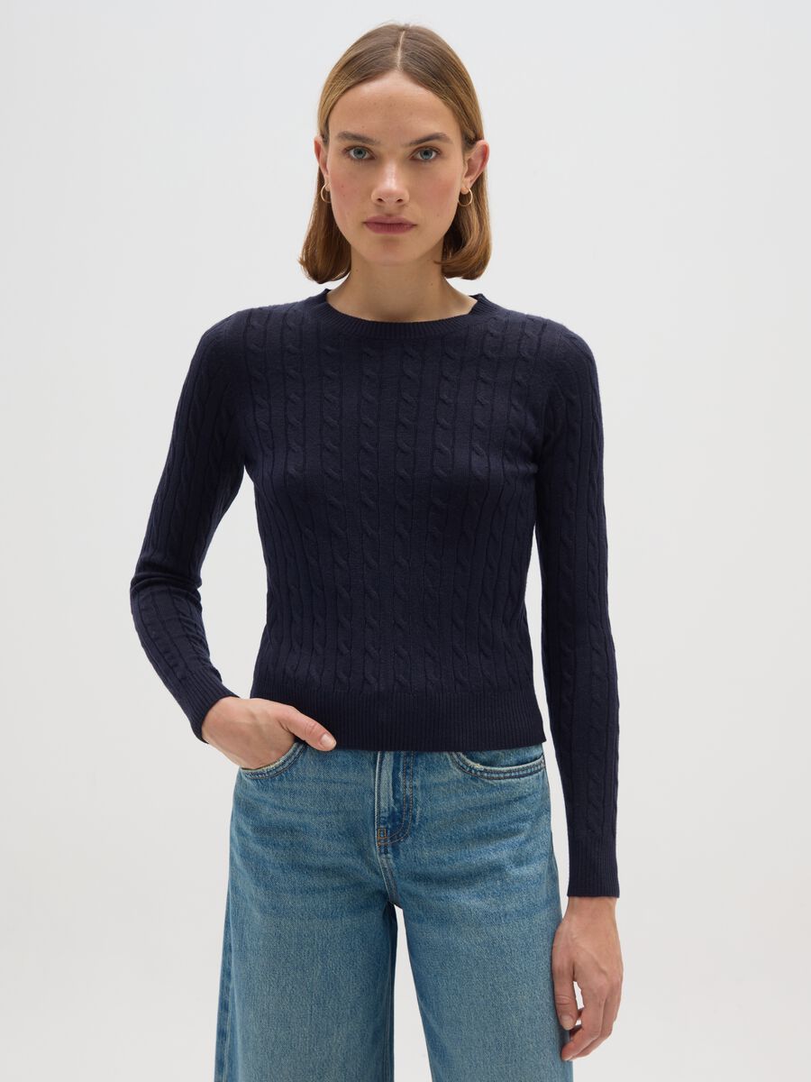 Blue Crew Neck Jumper_0
