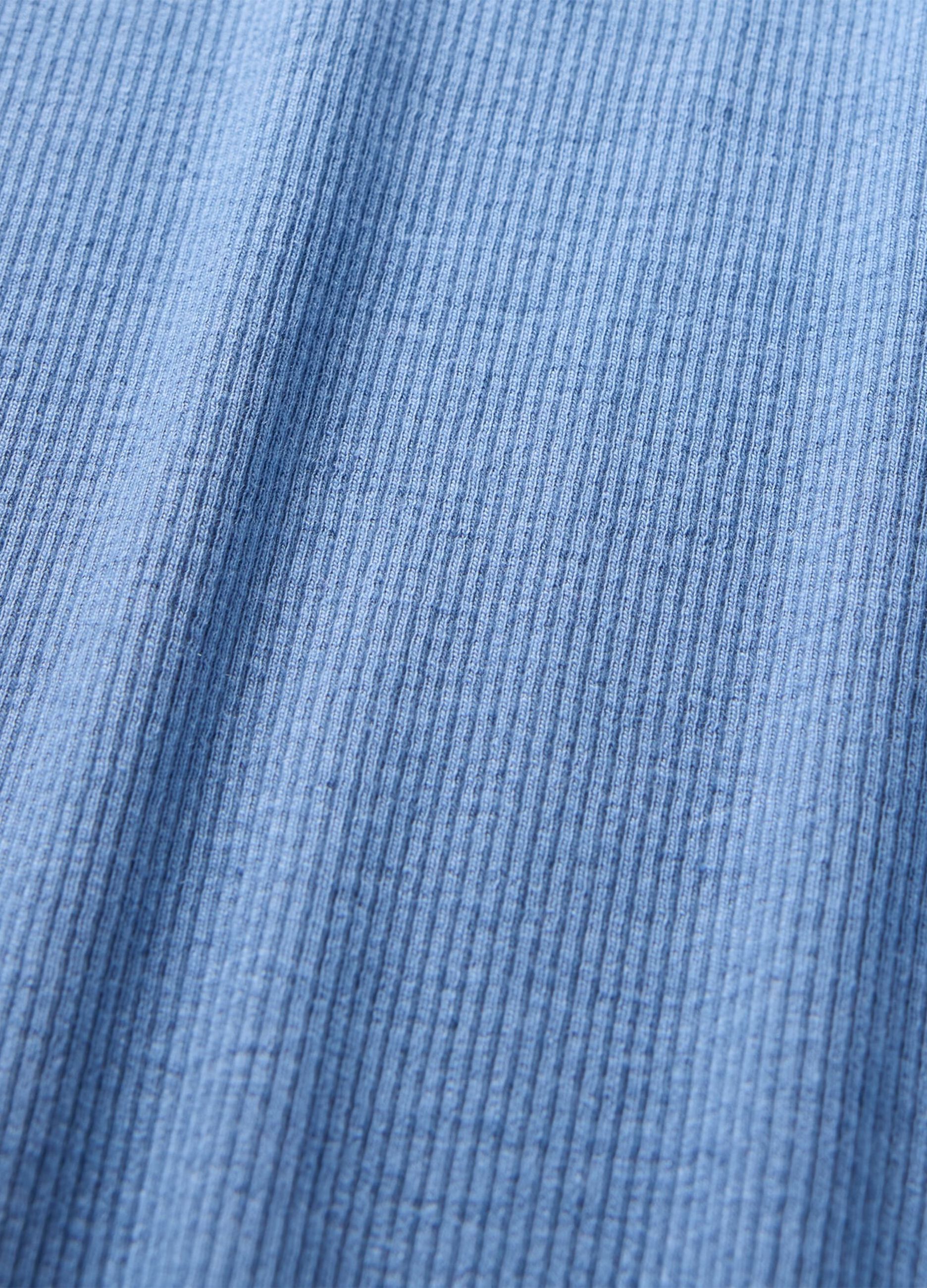 Slim-fit T-shirt in ribbed cotton