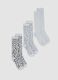 Three-pack of grey stretch organic cotton socks_0