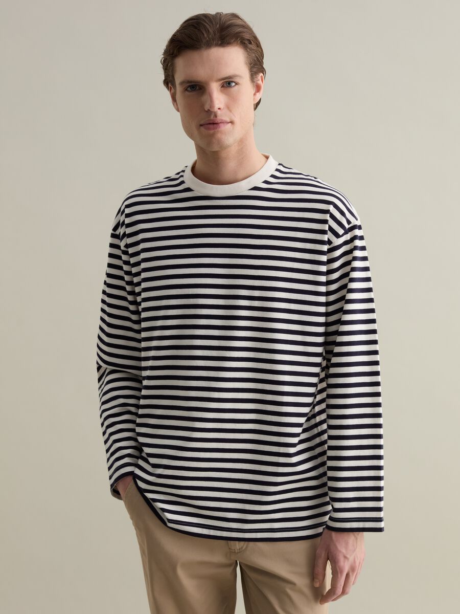 Boxy-fit striped T-shirt_0